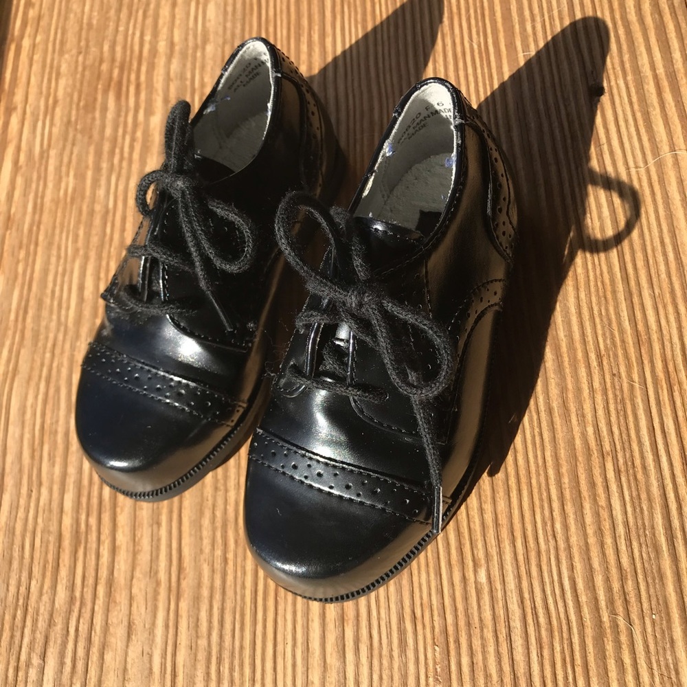 Boys black dress shoes